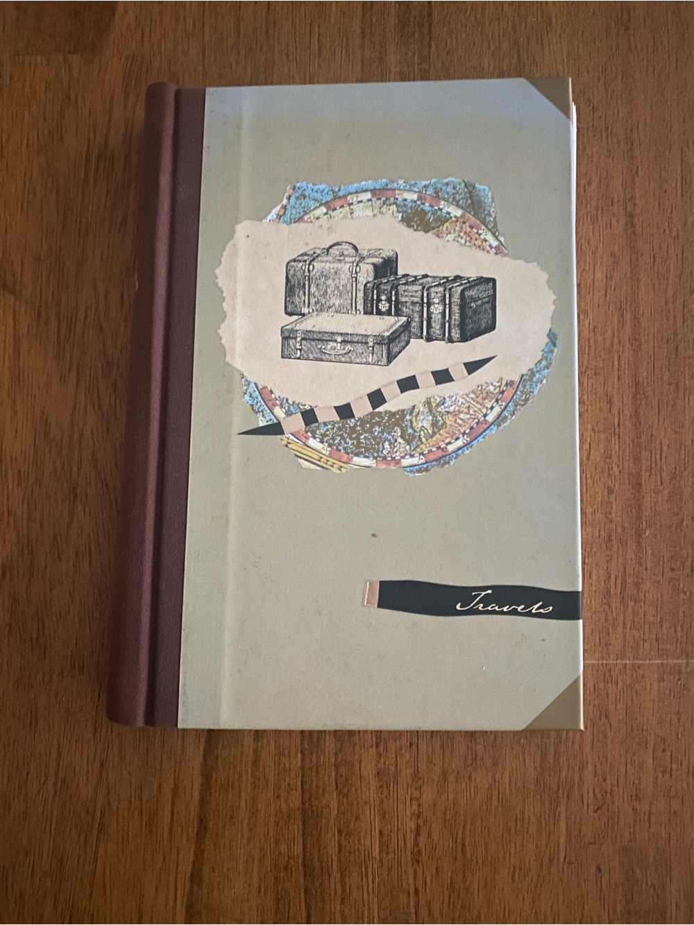 Vintage Marcel Schurman Hardcover Blank Journal – Travel Map & Compass Rose